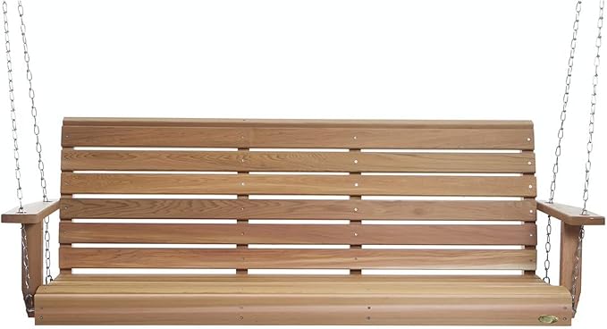 All Things Cedar Wooden Porch Swing, Outdoor Patio Furniture, 6 Foot by AllThingsCedar