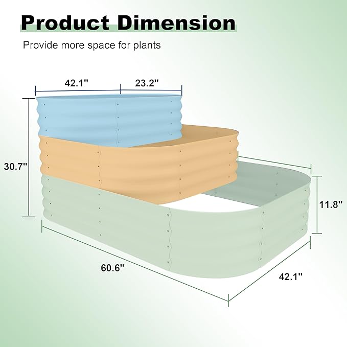 GarveeLife Galvanized Tiered Raised Garden Bed Kit - Image 5