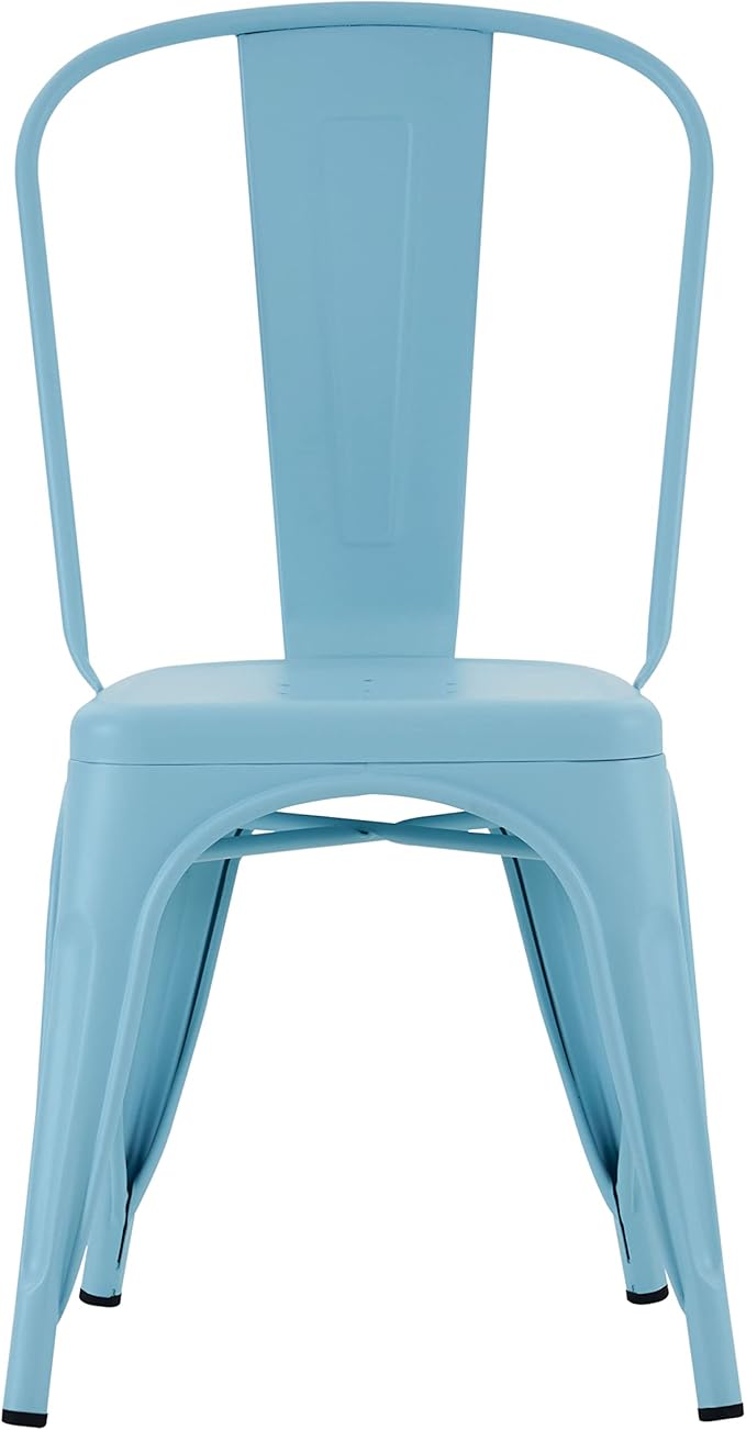 Nazhura Metal Dining Chair Farmhouse Tolix Style - Image 4