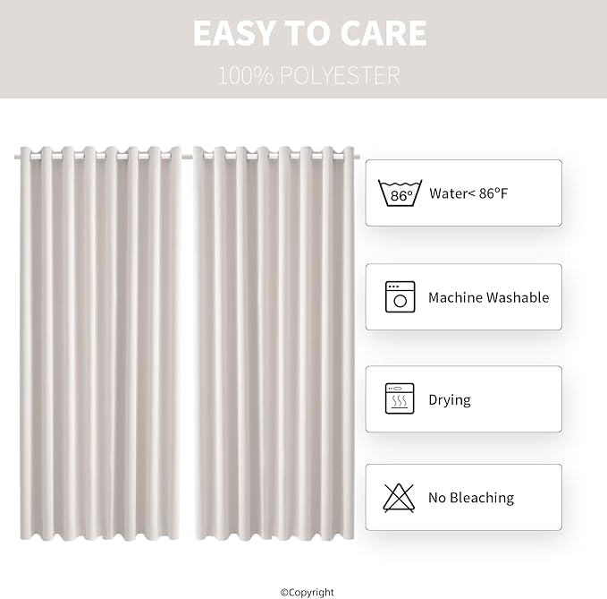 Outdoor Patio Curtain Waterproof Darkening Thermal Insulated Indoor Curtains - Image 7