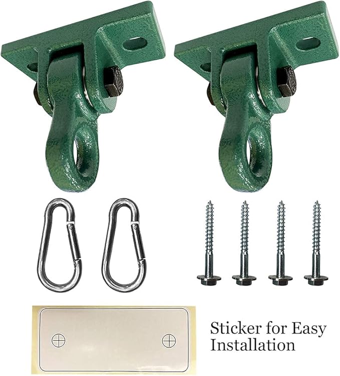 Heavy Duty Green Swing Hangers Screws Bolts Included Over 5000 lb Capacity - Image 2