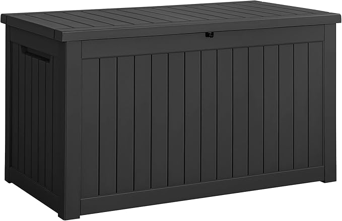 Devoko XXL 230 Gallon Resin Large Deck Box Waterproof Outdoor Storage Box by DEVOKO