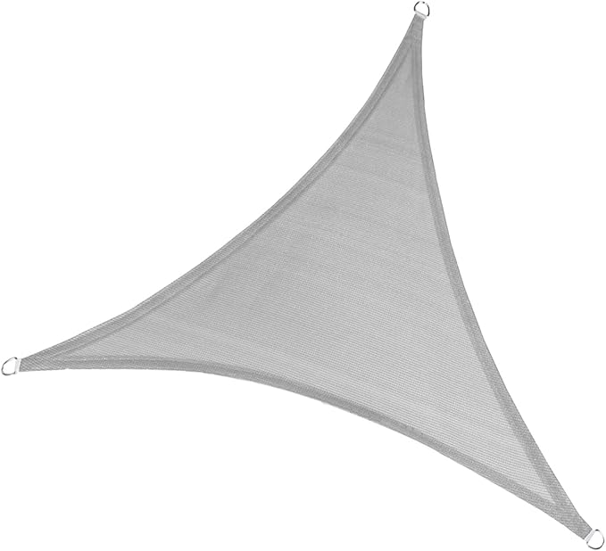 LOVE STORY 16' x 16' x 16' Triangle Silver Grey Sun Shade Sail Canopy UV Block - Image 7