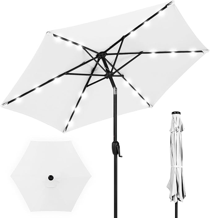 Best Choice Products 7.5ft Outdoor Solar Market Table Patio Umbrella by BestChoiceProducts