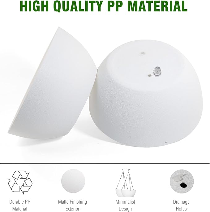 10 inch Hanging Planters for Outdoor Indoor Plants - Image 3