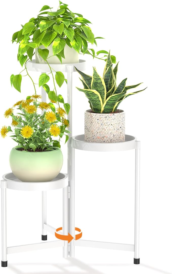 LASZOLA 3 Tiered Folding Plant Stand Indoor by LASZOLA