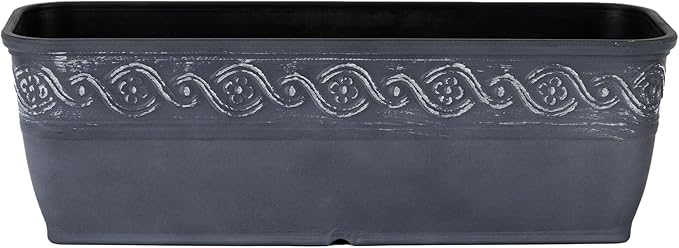Classic Home and Garden Corinthian Rectangular Planter Box w/Drain Plug by ClassicHomeandGarden