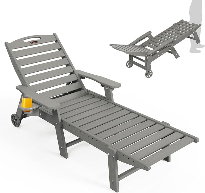 Ciokea Lounge Chair Outdoor, Oversized Chaise Lounge Chair by CIOKEA