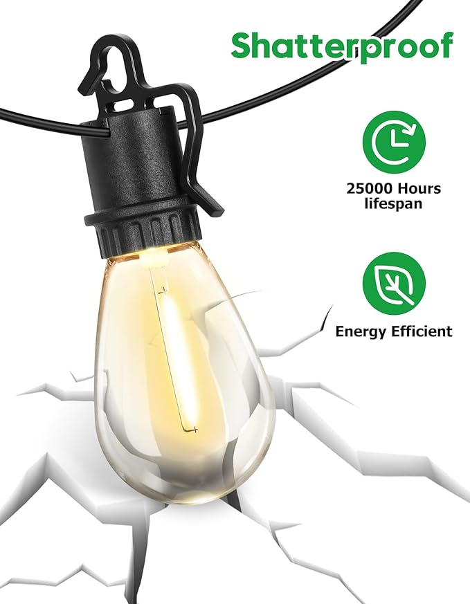 100FT Outdoor String Lights - Image 2