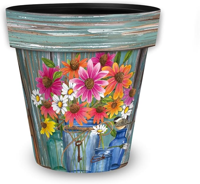 Briarwood Lane Farm Fresh Flowers Medium Planter by BriarwoodLane