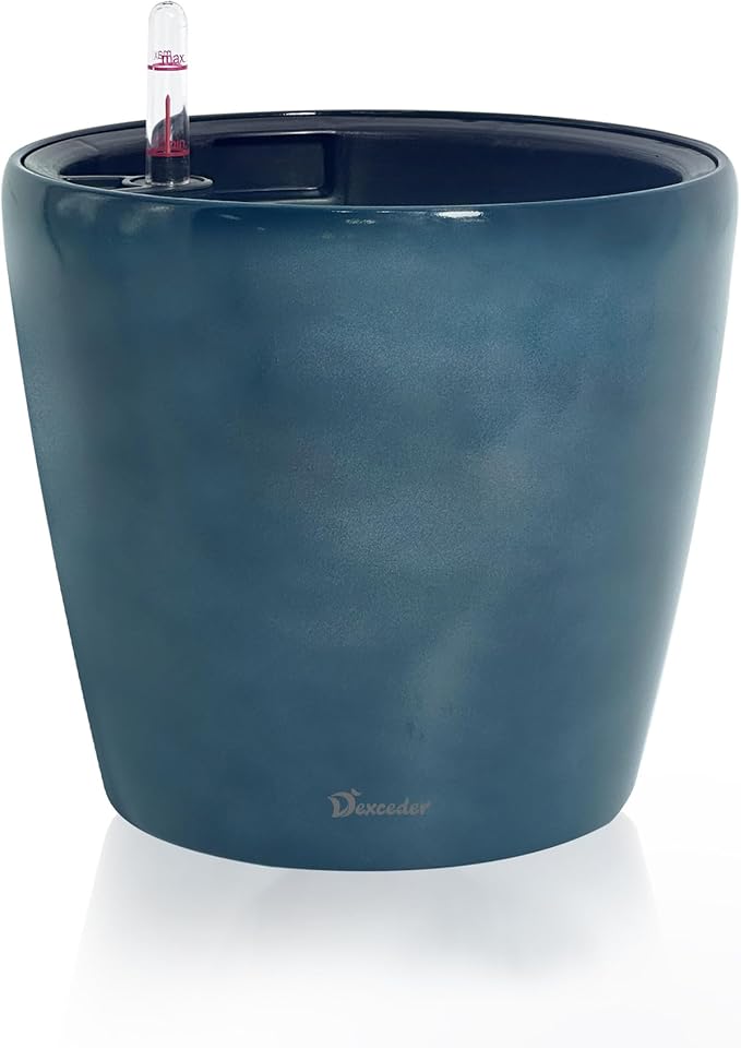 Dexceder 9x8 Inches Self Watering Planter Indoor Outdoor, Inner Pot Design by Dexceder