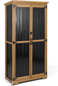 PetsCosset Outdoor Storage Cabinet, Wood & Metal Storage Shed by PETSCOSSET