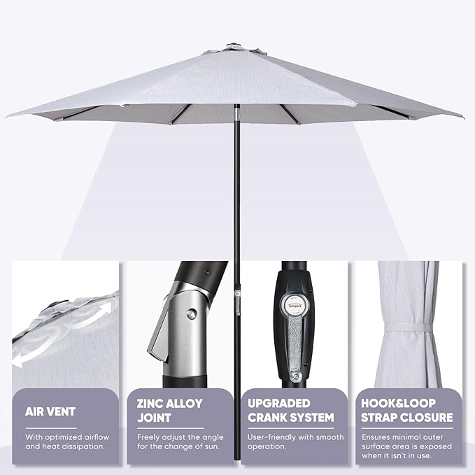 Tempera Patio Market Outdoor Table Umbrella - Image 4