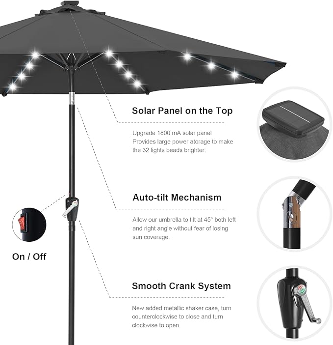 ABCCANOPY Durable Solar Led Patio Umbrellas - Image 6