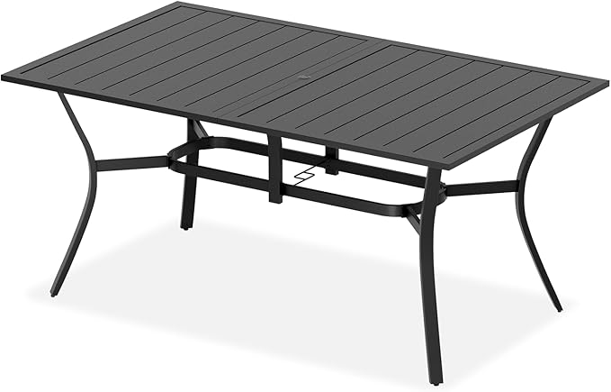 MELLCOM 63''x38'' Outdoor Dining Table - Image 8