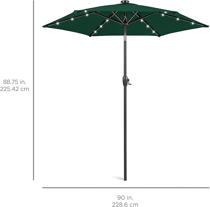 Best Choice Products 7.5ft Outdoor Solar Market Table Patio Umbrella - Image 7