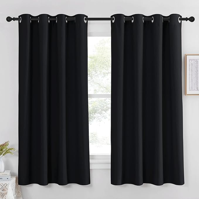 NICETOWN Black Out Curtains 63 inch Long by NICETOWN