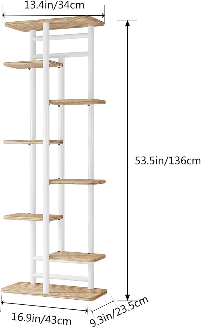 LINZINAR Plant Stand 8 Tier 9 Potted Multiple Flower Pot Holder Shelf Indoor - Image 6