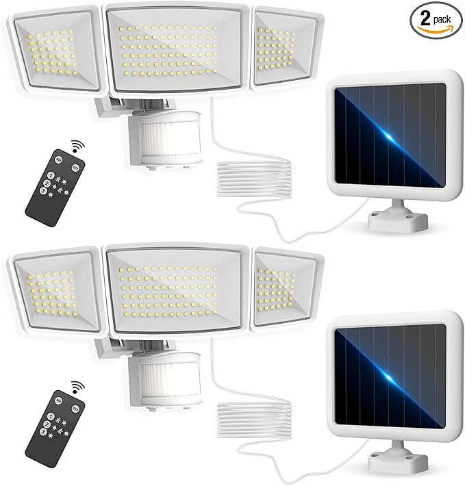 Energetic Solar Outdoor Lights, 1800LM 192 LED Security Motion Sensor Outdoor by EENERGETICLIGHTING