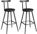Bar Stools, Metal Frame, Adjustable Feet, Easy Assembly, by MAHANCRIS