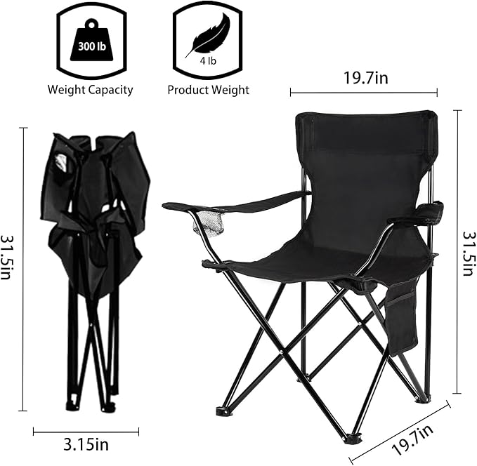 Damei century Folding Camping Chairs- Lightweight, Portable Chair - Image 3