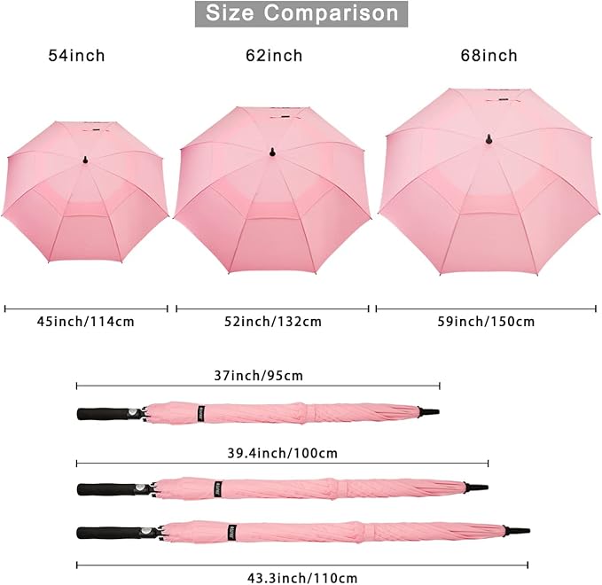 G4Free 47/54/62/68/72 Inch Automatic Open Golf Umbrella Oversize Extra Large - Image 9