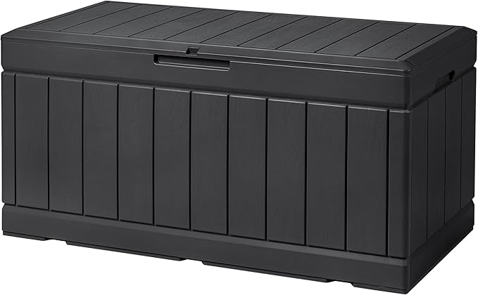 Devoko 85 Gallon Deck Box Lockable Resin Outdoor Storage Box waterproof Outdoor by DEVOKO
