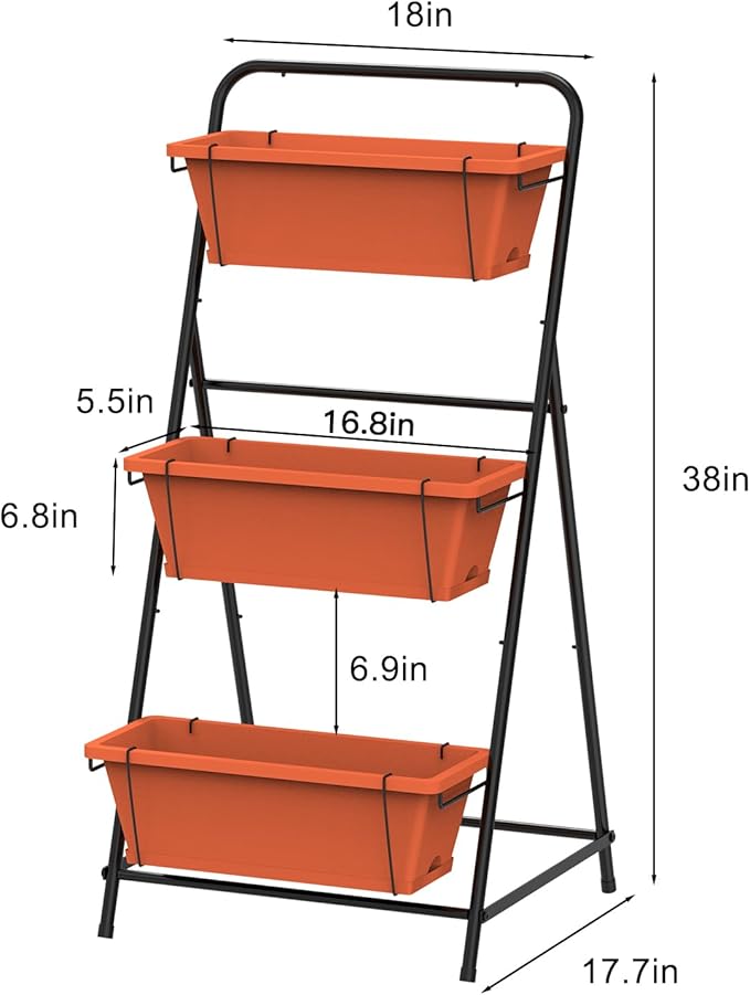 Vertical Raised Garden Bed 3 Tier Elevated Garden Planters Standing Planter Box - Image 2