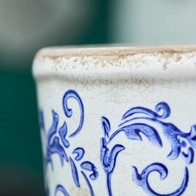 Vintage Ceramic Planter Without Drainage Hole, 6.5 Inch - Image 5
