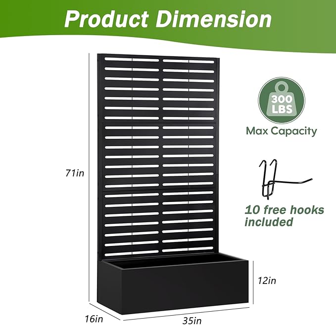 Metal Raised Garden Bed with Trellis, Planter Box - Image 3