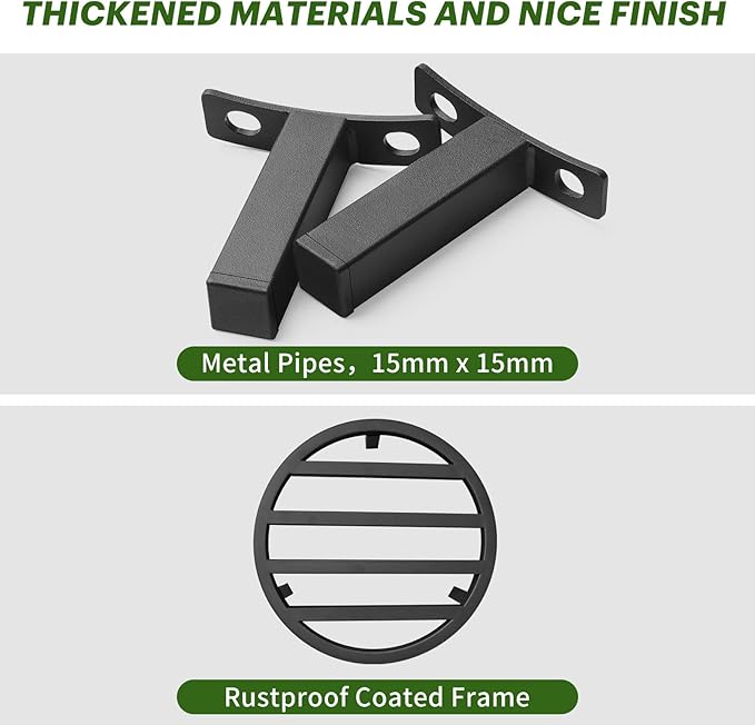 3 Pack 10.23 Inch Metal Plant Stands Outdoor, 240 LBS Capacity, Single Plant - Image 2