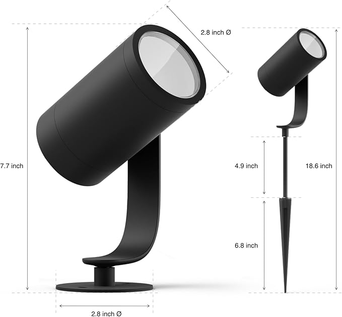 Philips Hue Lily Outdoor Smart Spotlight Base Kit, 3 Pack, Low Voltage - Image 3