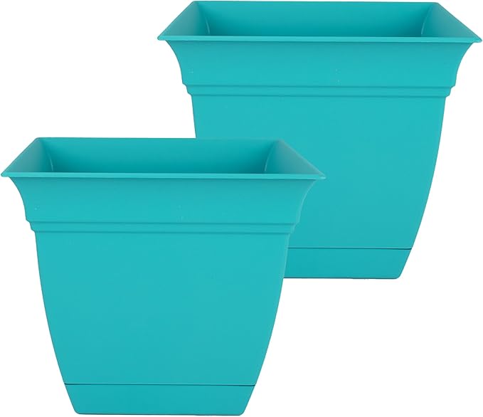 The HC Companies 10 Inch Eclipse Square Planter Pots by TheHCCompanies