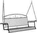 VINGLI Upgraded Metal Patio Porch Swing, 660 LBS Weight Capacity Steel Porch by VINGLI