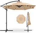 Best Choice Products 10ft Solar LED Offset Cantilever Hanging Market Patio by BestChoiceProducts