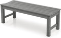 Stoog Outdoor Bench, 2-Person Outdoor Poly Lumber Backless Bench, Weatherproof by Stoog