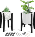 OERGKE 2 Pack Plant Stand Indoor, Adjustable Bamboo Mid Century Modern Plants by OERGKE