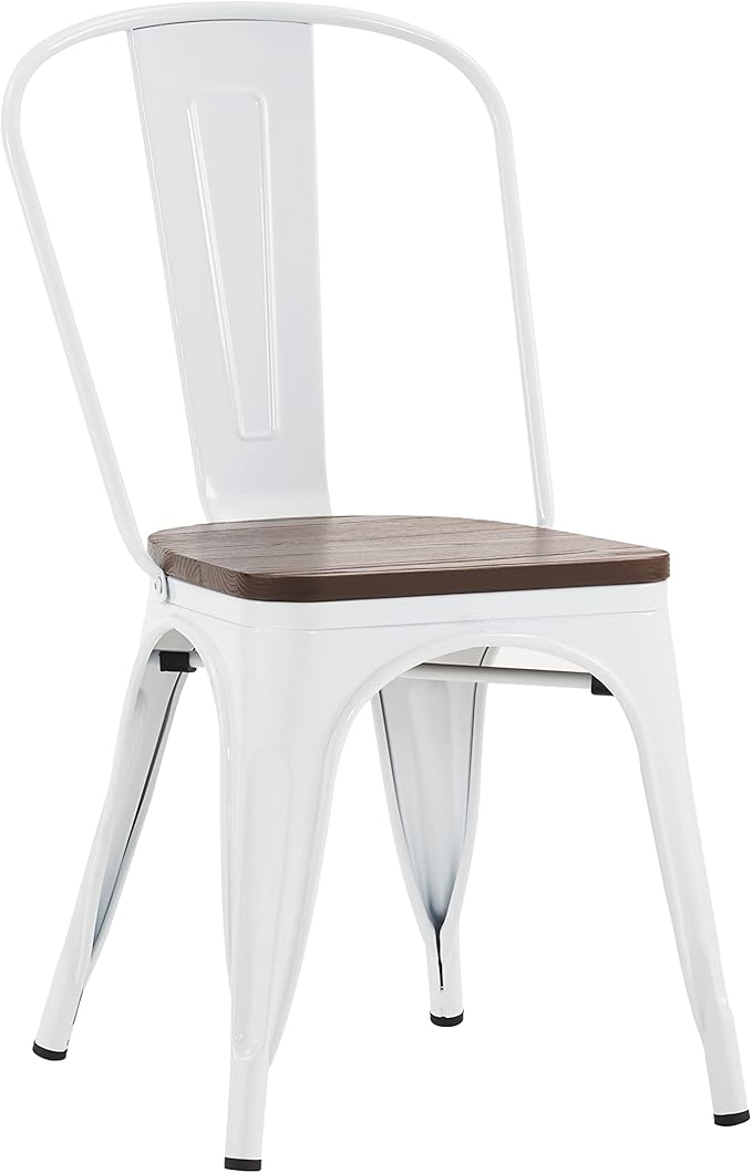 Nazhura Metal Dining Chair Farmhouse Tolix Style - Image 4