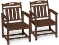 Ciokea HDPE Outdoor Patio Dining Chairs Set of 2, All-Weather Porch Chair by CIOKEA