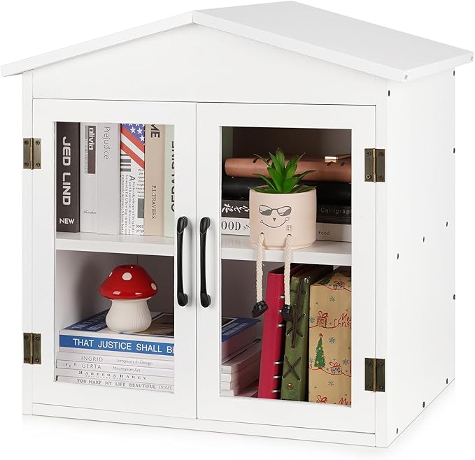 Outdoor Library Outdoor Book Box Storage Small Wooden Cabinet Little Literature by Exttlliy