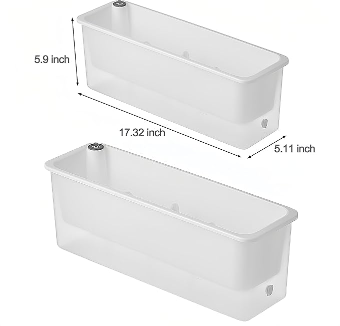 FAMZ Self Watering Pots for Indoor Plants 3 Pack Transparent Rectangular - Image 6
