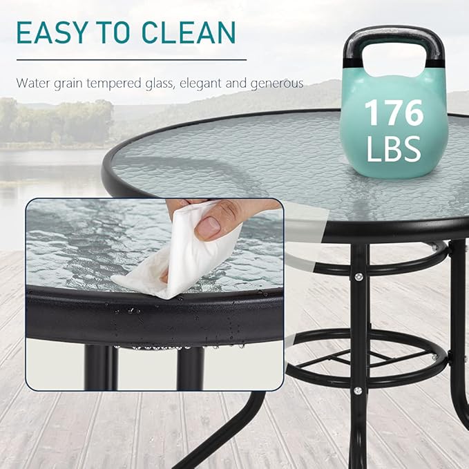 32in Outdoor Table Patio Dining Table Outdoor Dining Table - Image 5