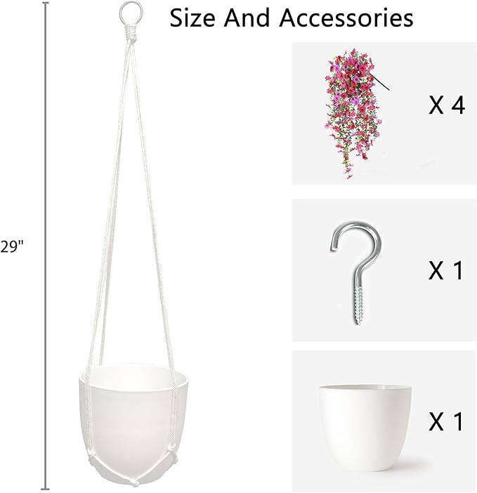 Artificial Flowers for Outdoors Fake Hanging Plants - Image 4