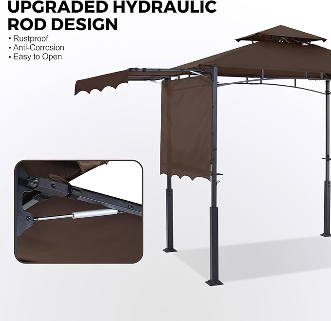 ABCCANOPY Grill Gazebo with 2 Side Awnings - Image 3