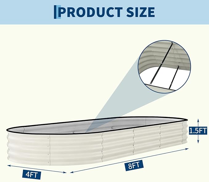 Garvee 2 Pack Galvanized Raised Garden Beds - Image 2