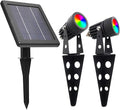 Mini 50X Twin Solar Spot Lights Outdoor Multi Color Changing RGB LED Spotlight by SolarLightMart