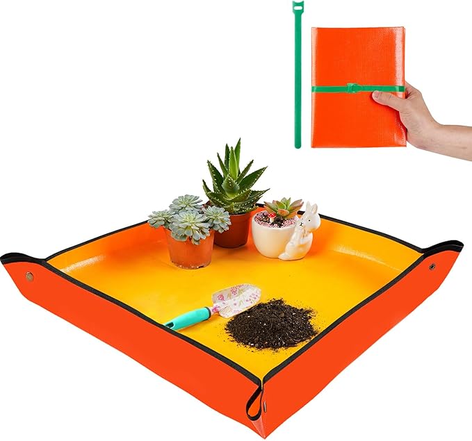 Repotting Mat for Indoor Plant Transplanting & Potting Soil Mess Control by FocusonGardeningProjects