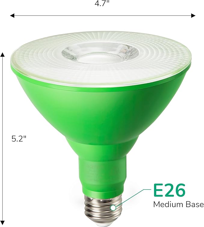 EDISHINE St.Patrick's Day/Easter Decorations PAR38 Green LED Flood Light Bulbs - Image 7
