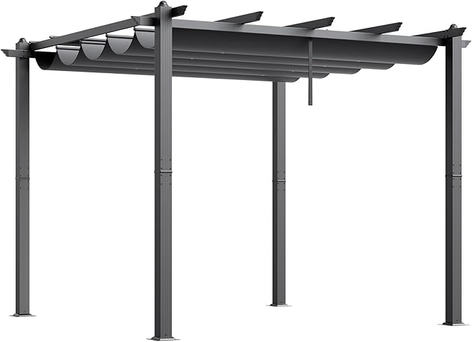 VEVOR 10'x10' Outdoor Retractable Pergola - Image 9