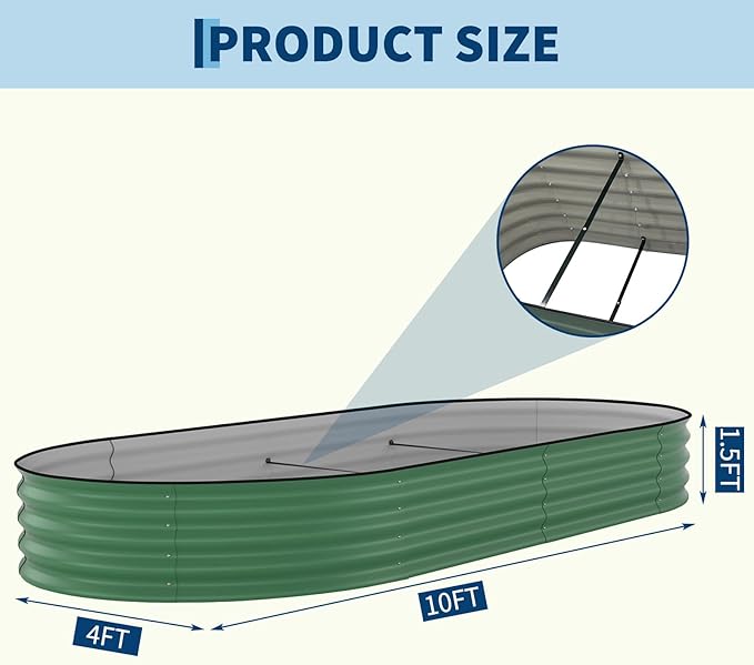 Garvee Galvanized Raised Garden Bed Outdoor, Rust-Resistant Raised Garden Beds - Image 2